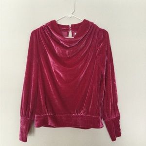 Anthropologie Velvet blouse.